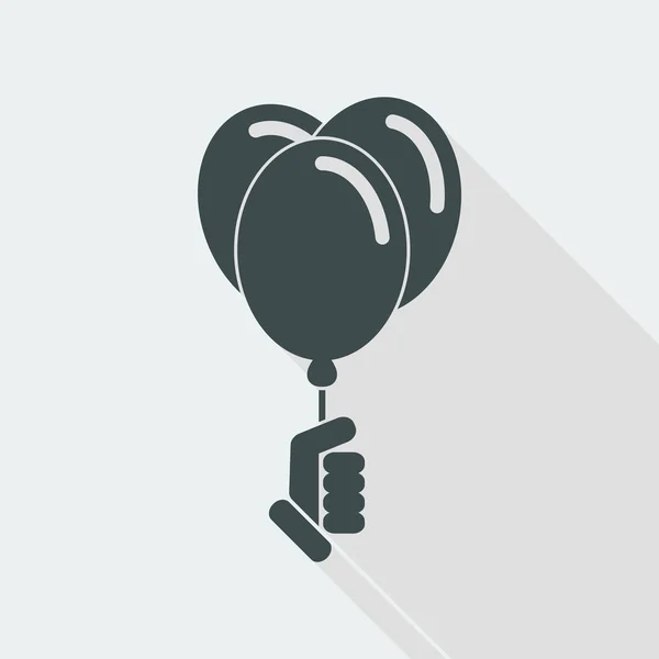 Luftballons flaches Symbol — Stockvektor