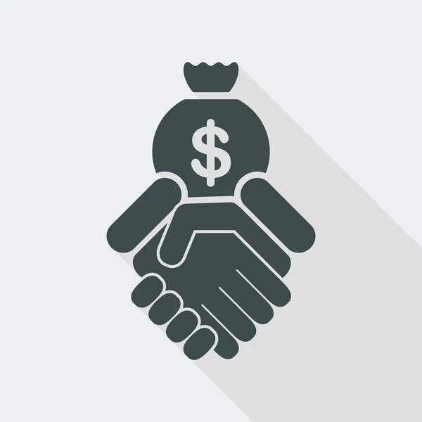 Ikone der finanziellen Einigung — Stockvektor
