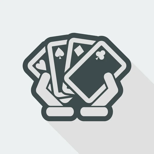 Значок игры в покер — стоковый вектор