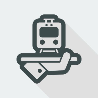 Seyahat ikonu. Tren servisi..