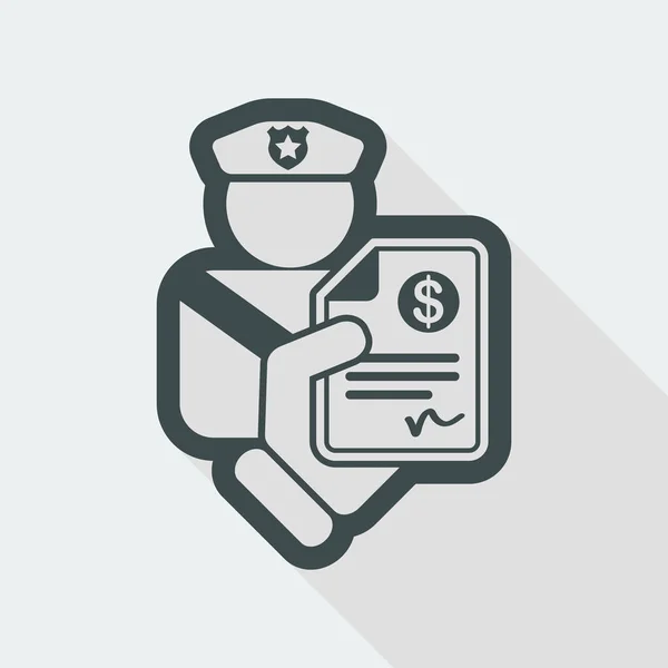 Policeman flat icon — Stock Vector