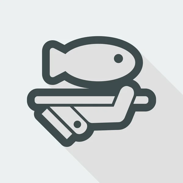 Één vis pictogram — Stockvector