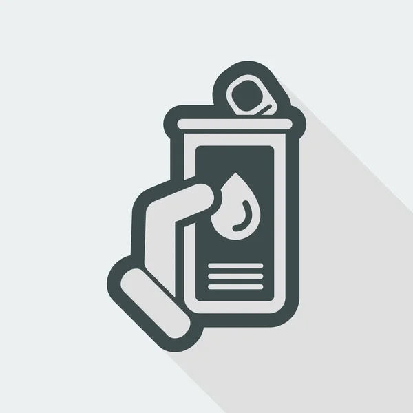 Olie kan in de hand pictogram — Stockvector