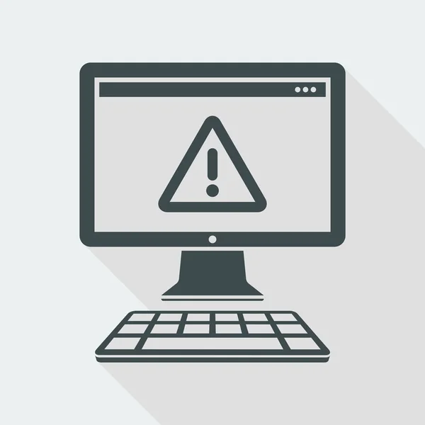 Icono de alerta Pc — Vector de stock