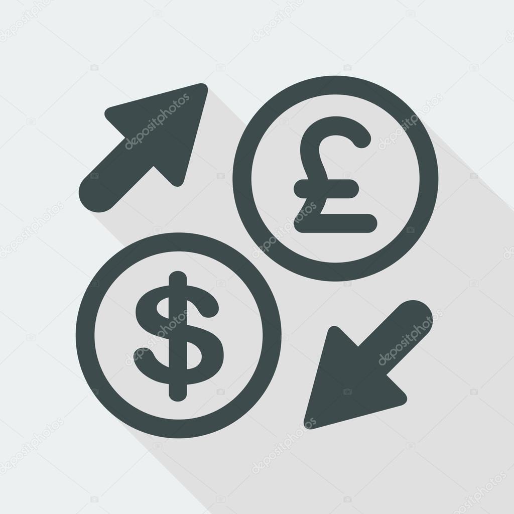 Foreign currency exchange icon