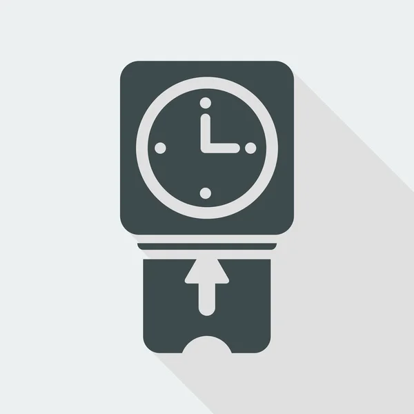 Tarjeta de reloj - Vector icono plano — Vector de stock