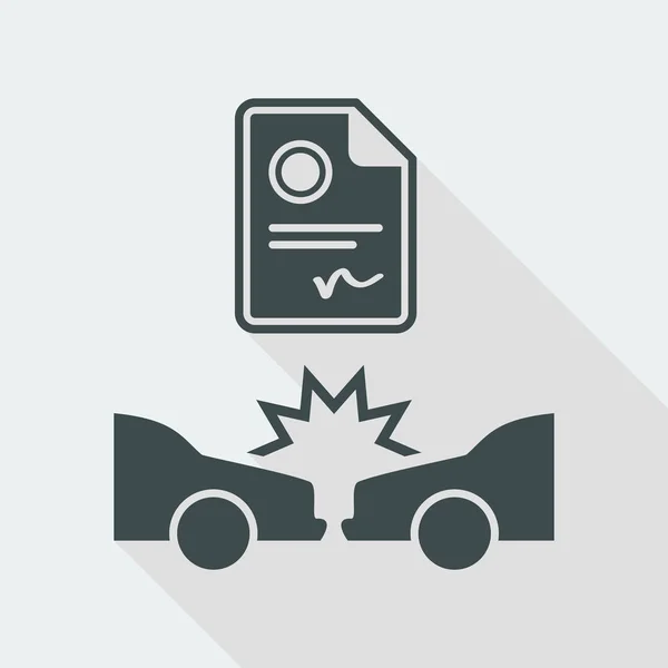 Accidente de coche icono del documento — Vector de stock