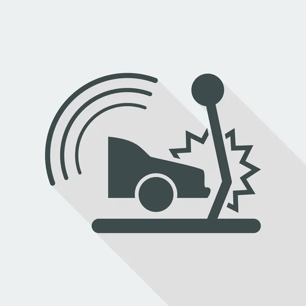 Satellietbeveiliging voor auto crasht pictogram — Stockvector