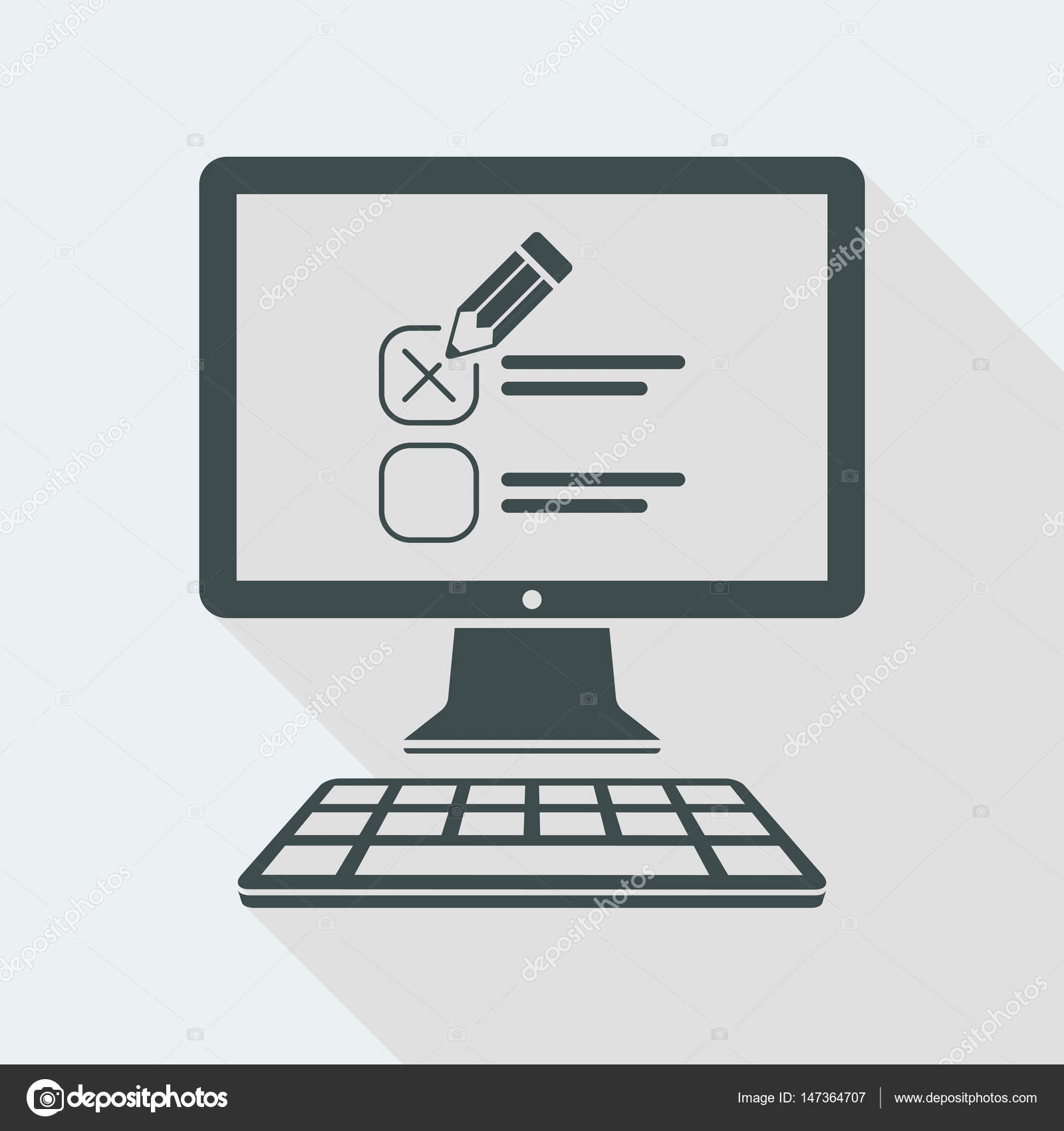 Web test with multiple choice questions Stock Vector by ©MyVector 147364707