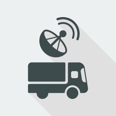 Kamyon ile uydu ayarı simgesini