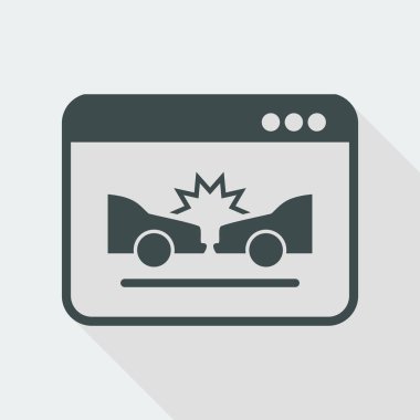 Araba kazasında yardım Servisi simgesini