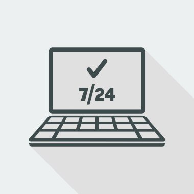 7/24 bilgisayar onay simgesi