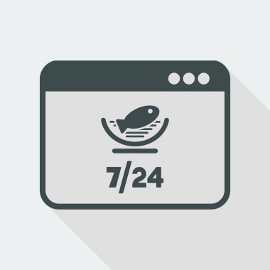 Balık yemek servisi simgesini