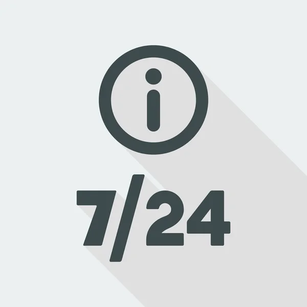 7 / 24 info services icon — Stockvektor