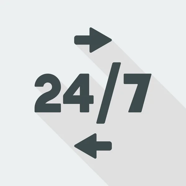 Steady services 24/7 icon — Stock Vector