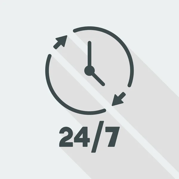 Símbolo concepto constante 24 / 7 — Vector de stock