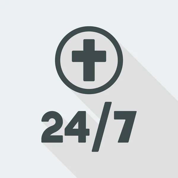 Servicios religiosos 24 / 7 icono — Vector de stock