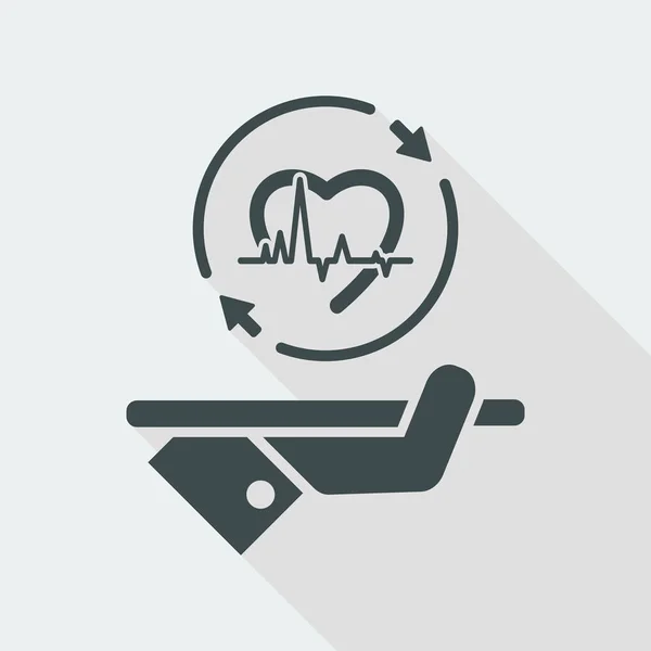 Full medical monitoring icon — Stock Vector