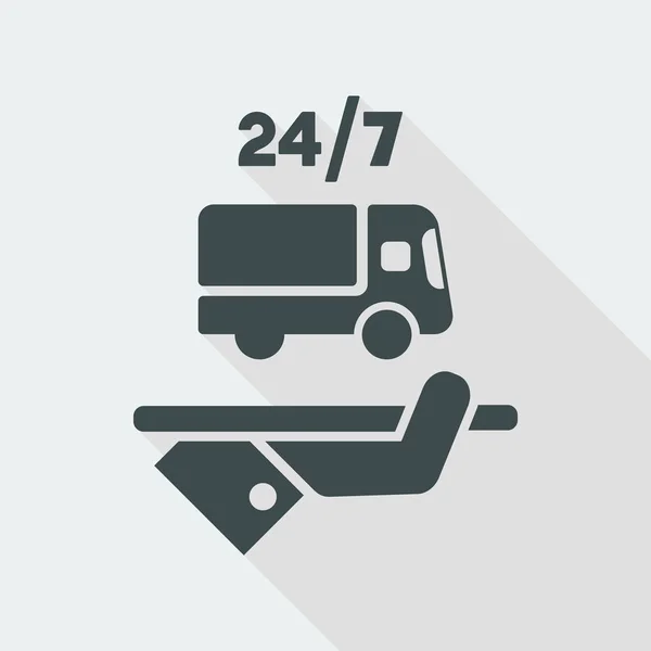 Steady delivery services 24/7 icon — Stock Vector