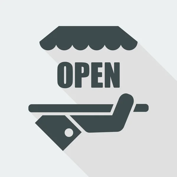Ícone de loja aberto — Vetor de Stock