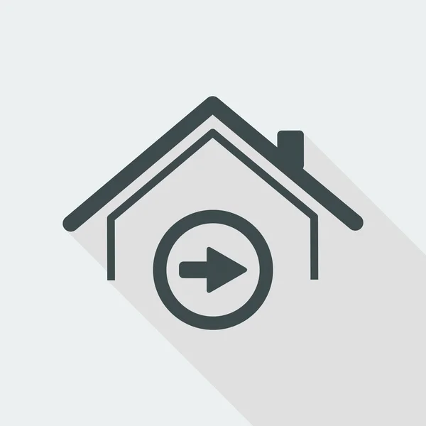 Ikona koncepcja domu kierunek — Wektor stockowy