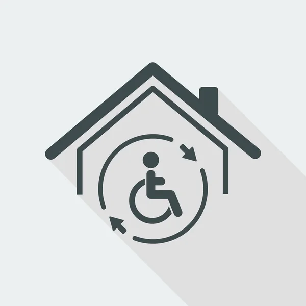 Residential handicap full assistance — Stock Vector