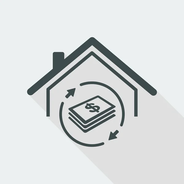 Icono de inversión inmobiliaria — Vector de stock