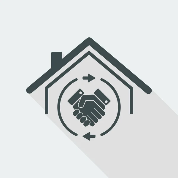 House mutual agreement icon — Stock Vector