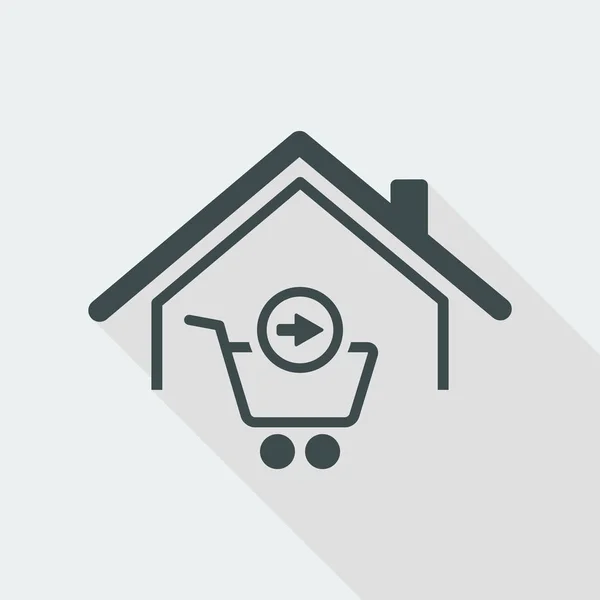 Web shopping ikonen — Stock vektor