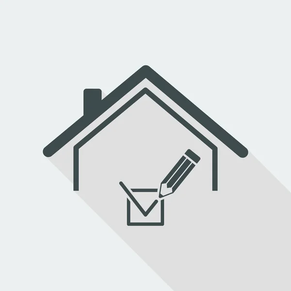 Checking house  icon — Stock Vector