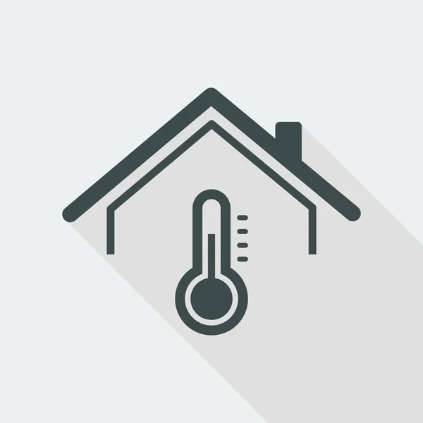 家の温度アイコン — ストックベクタ