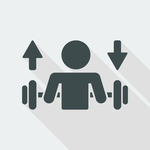 Gym träning guide ikon — Stock vektor