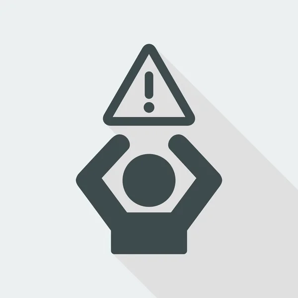 Alerta de seguridad - icono web — Vector de stock