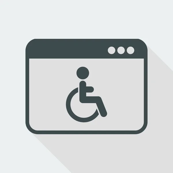 Handicapped application icon — Stock Vector