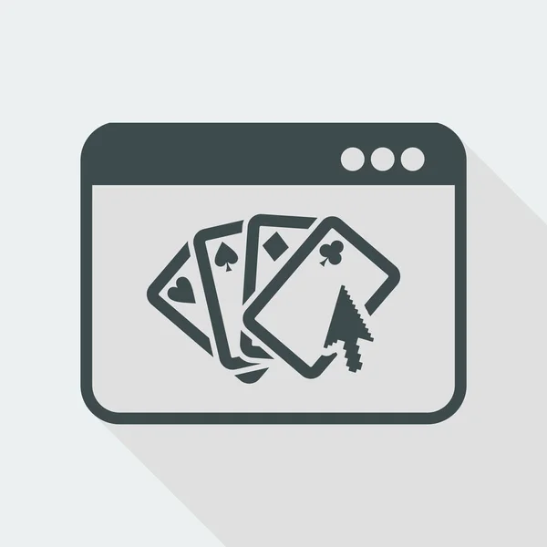 Ícone online de poker —  Vetores de Stock