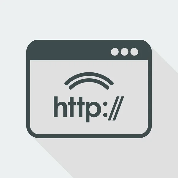 Pictogram van de verbinding van http web — Stockvector