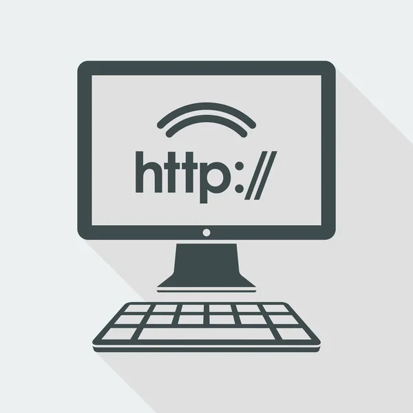 Http-web anslutningsikonen — Stock vektor