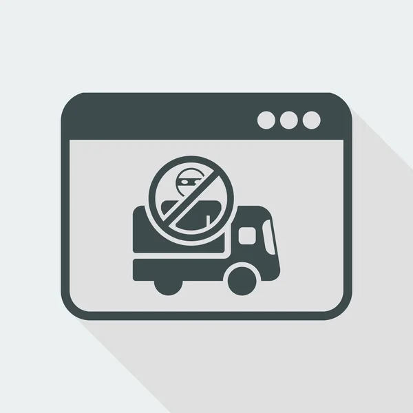 Transporte de caminhão com controle de computador de segurança — Vetor de Stock