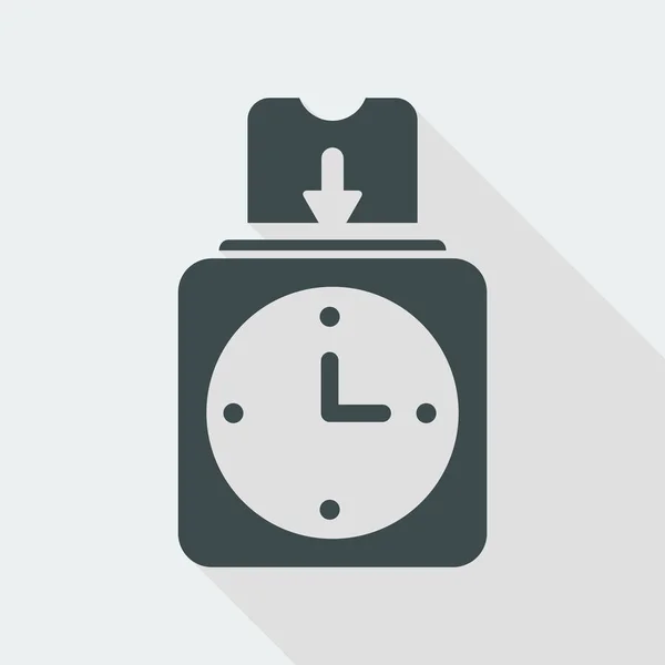 Tarjeta de reloj - Vector icono plano — Vector de stock