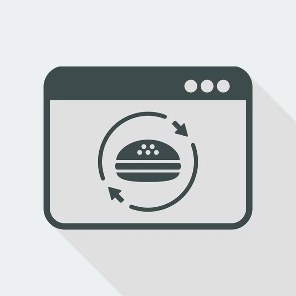 Icône de service de restauration rapide en ligne — Image vectorielle