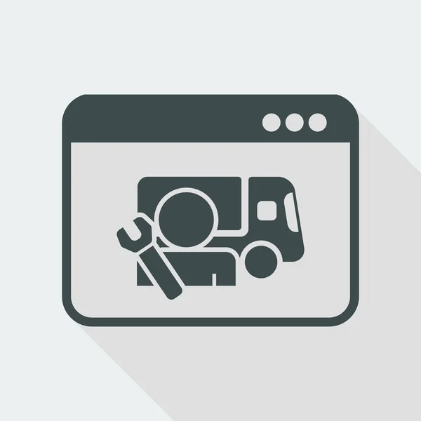 Asistență camion pictogramă online — Vector de stoc