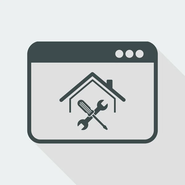 Icône du service d'assistance à domicile réparation — Image vectorielle