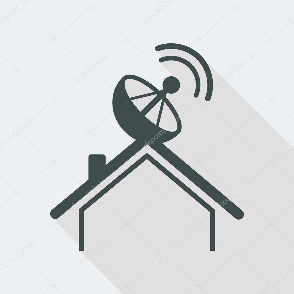Home satellite receiver icon 