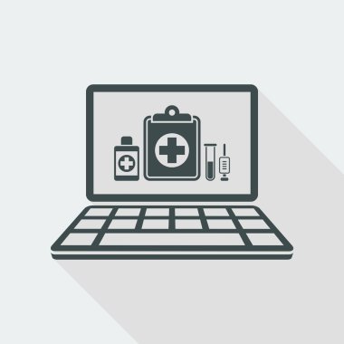 Tıbbi dijital sayfa - vektör simge bilgisayar Web sitesi veya çelikler için