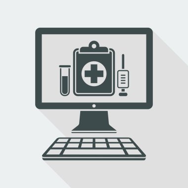 Tıbbi dijital sayfa - vektör simge bilgisayar Web sitesi veya çelikler için