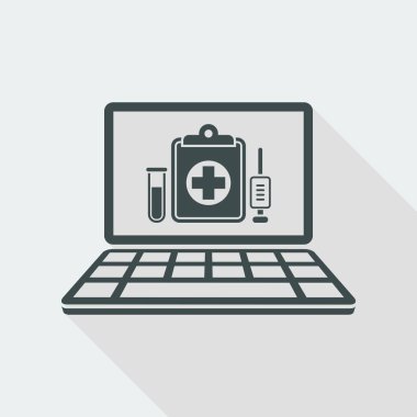 Tıbbi dijital sayfa - vektör simge bilgisayar Web sitesi veya çelikler için