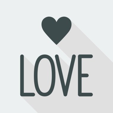 Aşk sembolü - vektör simge bilgisayar Web sitesi veya uygulama için