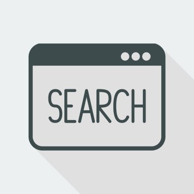 Dijital arama - vektör simge bilgisayar Web sitesi veya uygulama için