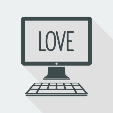 Aşk sembolü - vektör simge bilgisayar Web sitesi veya uygulama için