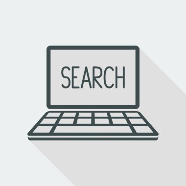 Dijital arama - vektör simge bilgisayar Web sitesi veya uygulama için